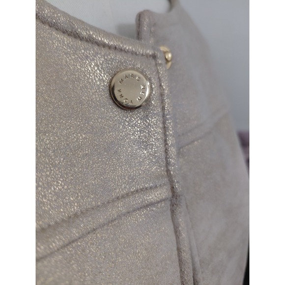 Andrew Marc New York Long Trench Coat Women's XS Long Button Up Gold NWT - Picture 5 of 5